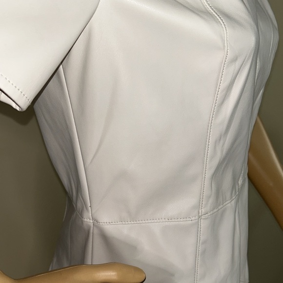 DKNY Faux leather beige dress size 8 - Picture 6 of 14